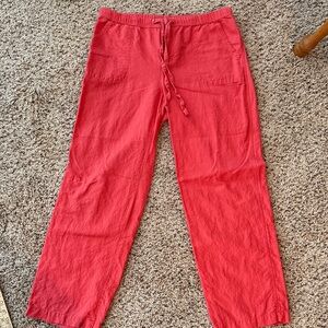 CORAL Casual Linen Drawstring Pants